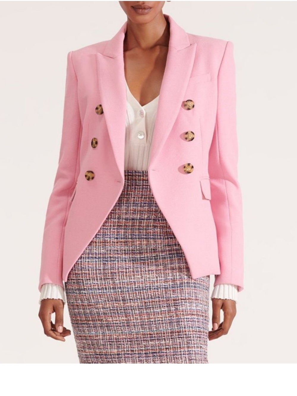 $698 Veronica Beard Bubblegum Pink Miller Dickey Jacket Size 00